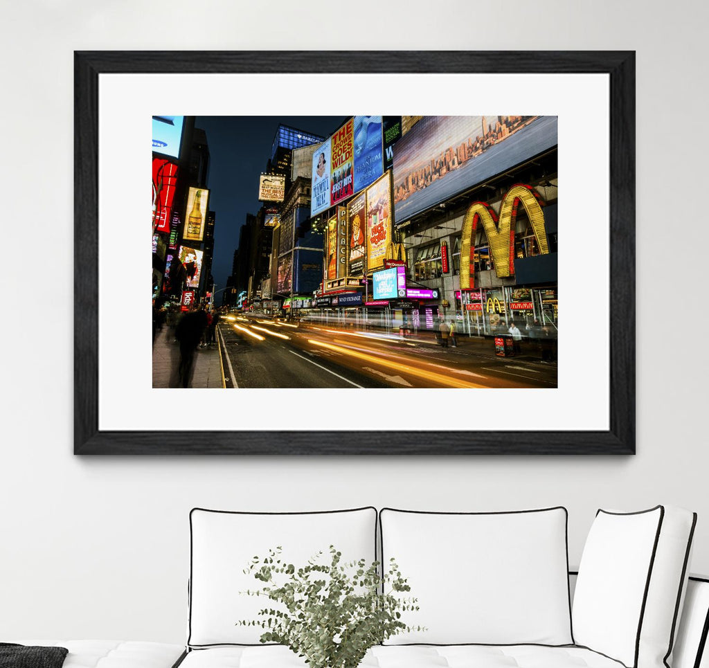 Times Square Rays of Light IV by Guilliame Gaudet on GIANT ART - yellow city scene