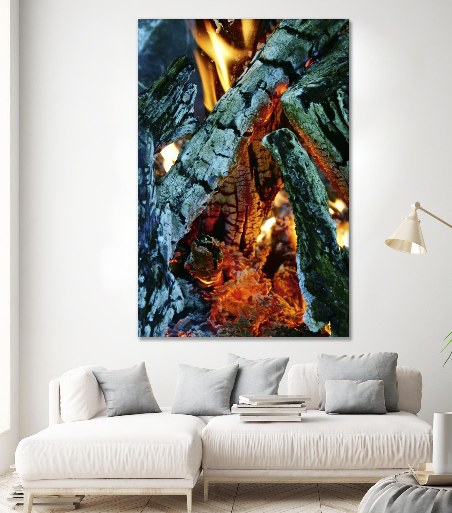 Camp Fire by Jaime Rodominick on GIANT ART - orange photo art