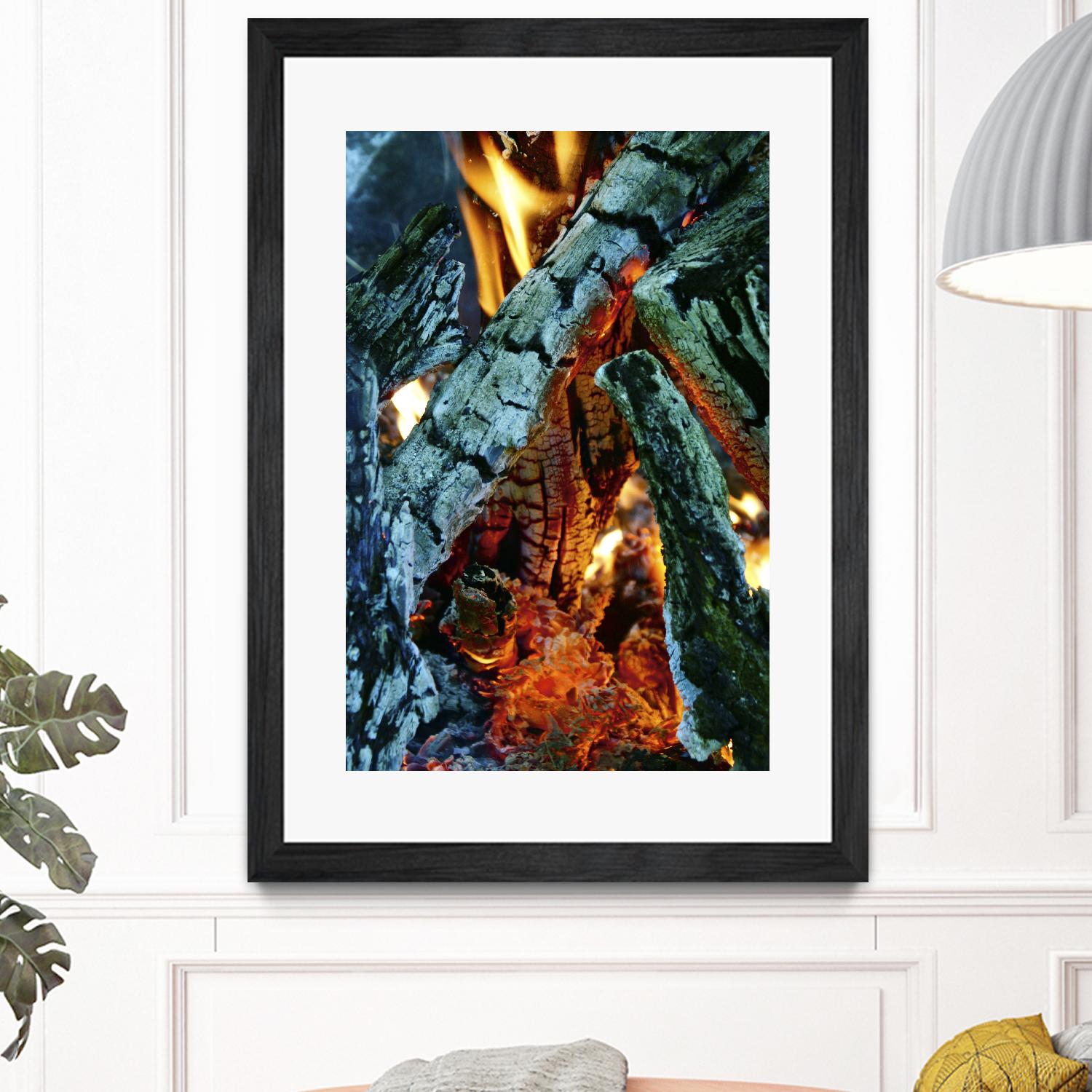 Camp Fire by Jaime Rodominick on GIANT ART - orange photo art