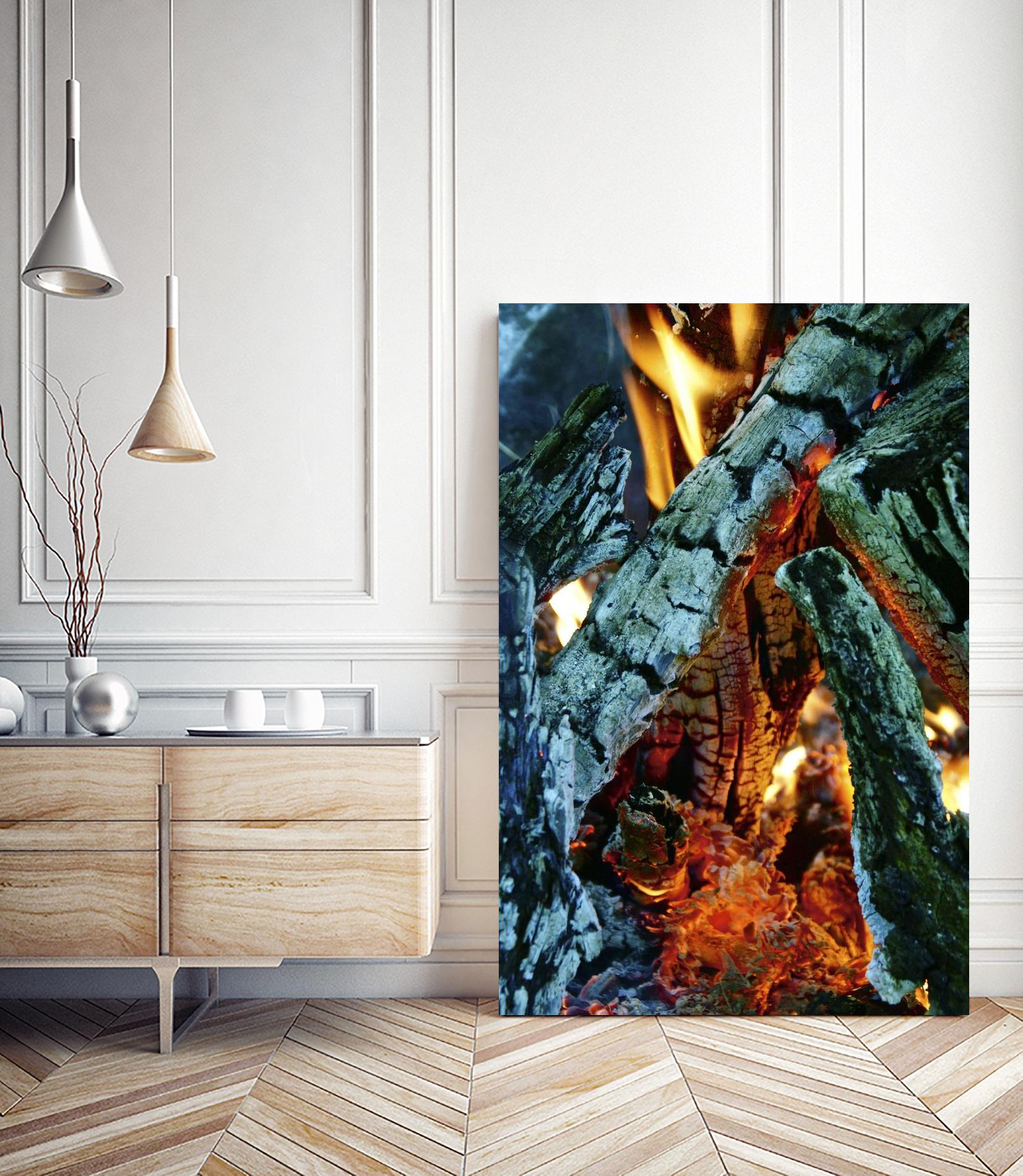 Camp Fire by Jaime Rodominick on GIANT ART - orange photo art