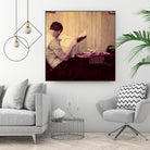 Reading Man by Joe Gemignani on GIANT ART - beige photo art