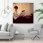 Reading Man by Joe Gemignani on GIANT ART - beige photo art