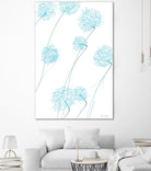 Day Flowers II by Joe Gemignani on GIANT ART - cyan abstract