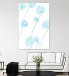 Day Flowers II by Joe Gemignani on GIANT ART - cyan abstract
