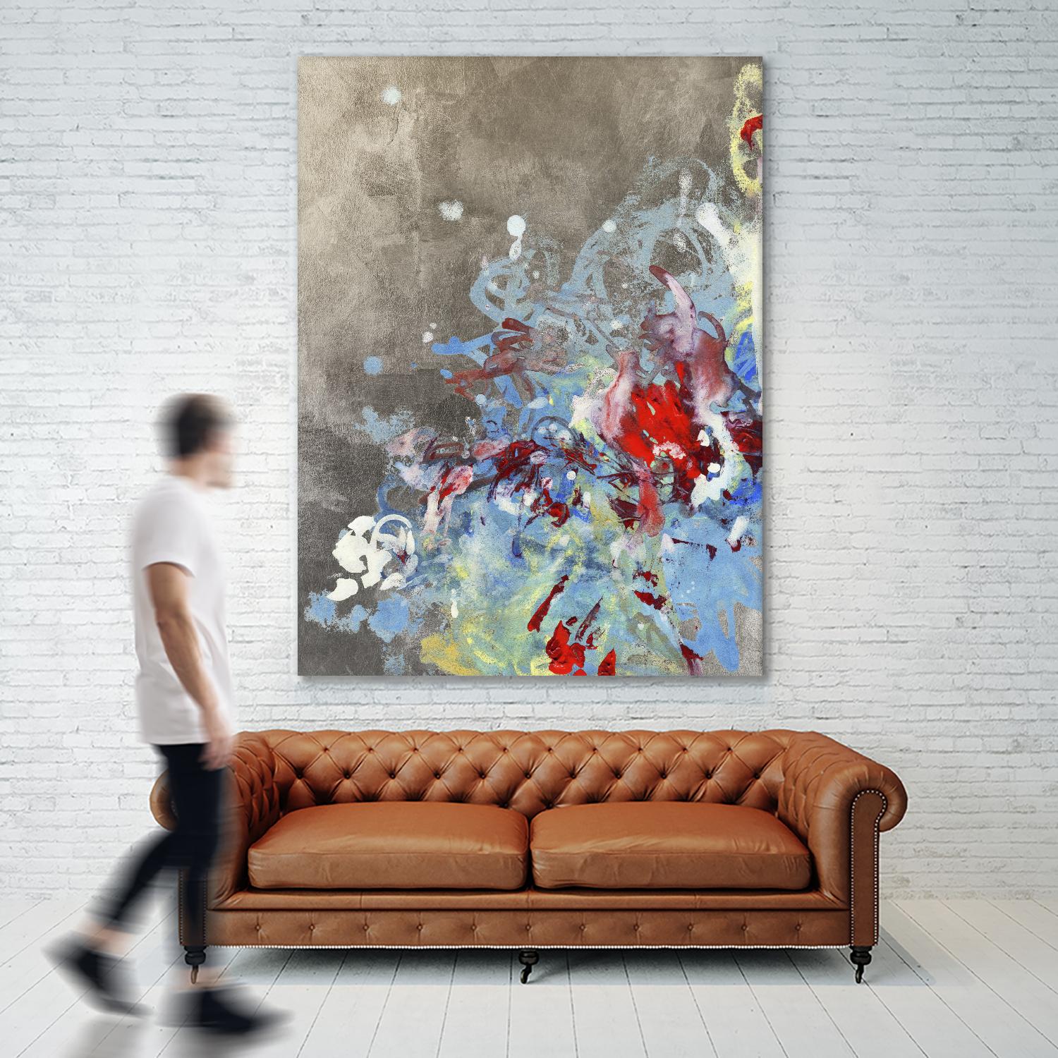 Luster III by Kathryn Neale on GIANT ART - blue abstract