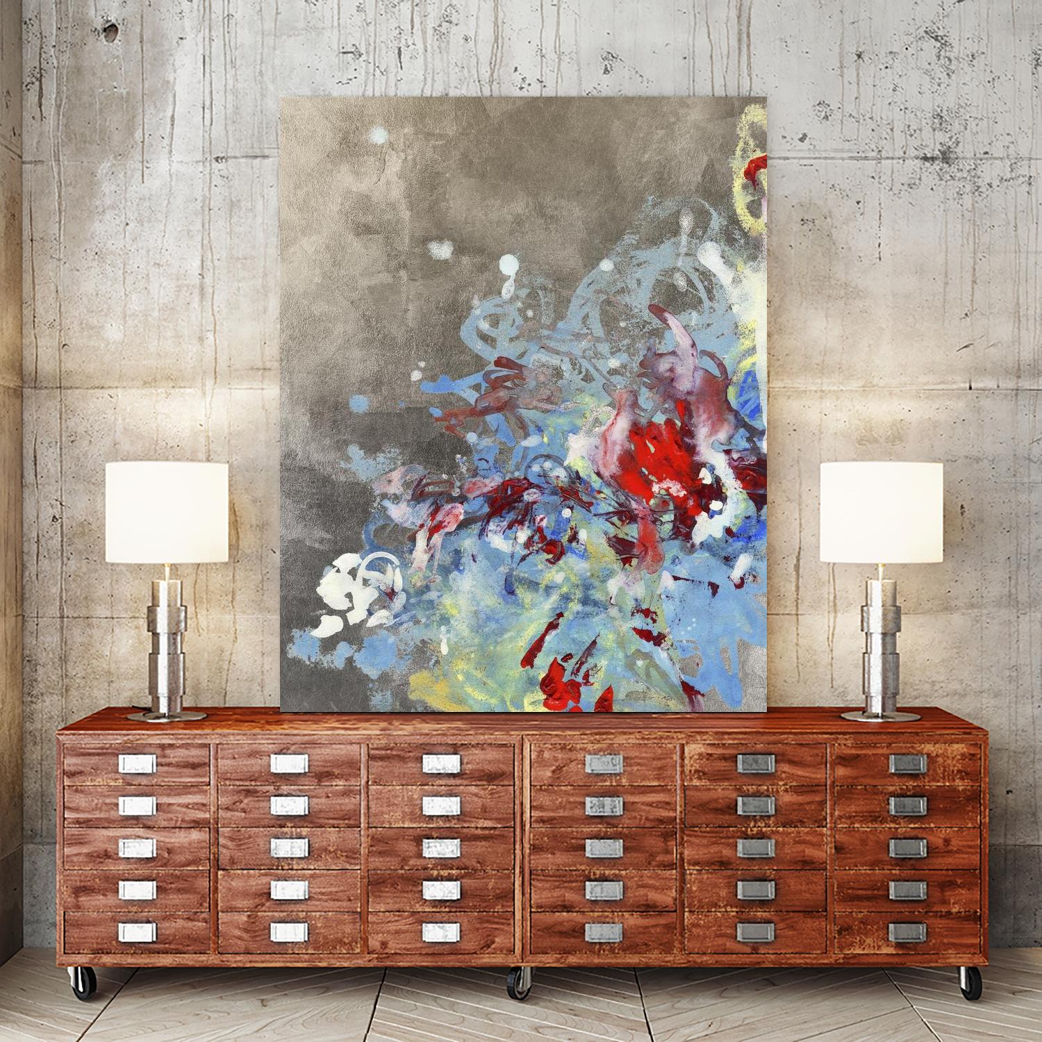 Luster III by Kathryn Neale on GIANT ART - blue abstract