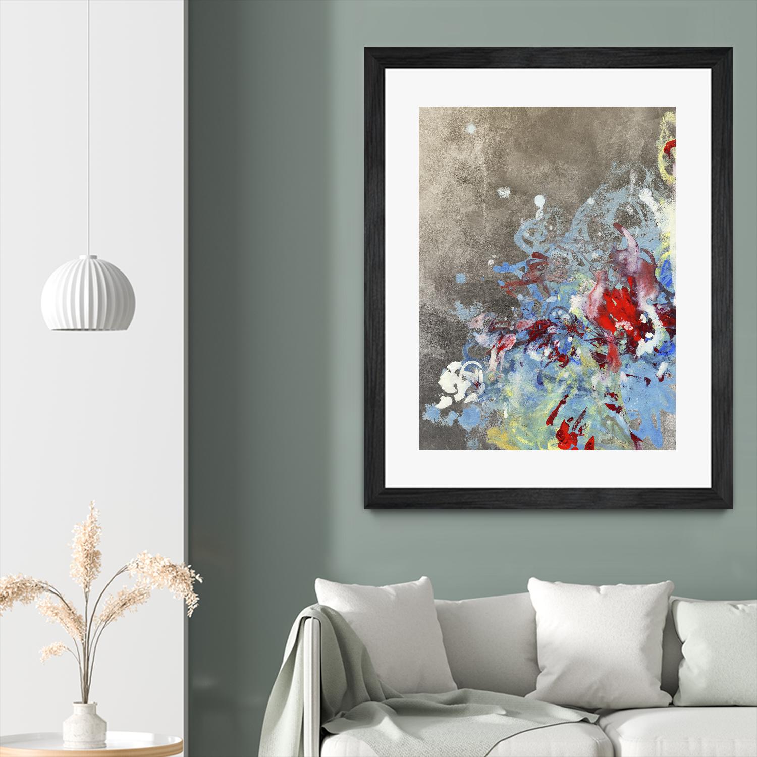 Luster III by Kathryn Neale on GIANT ART - blue abstract