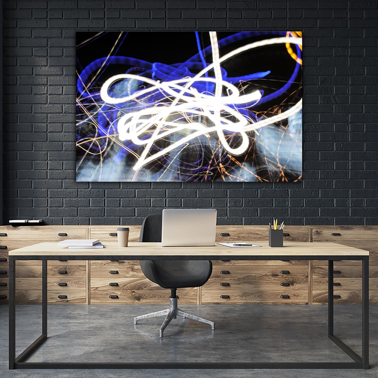 A Light Trails IV by Norm Stelfox on GIANT ART - black abstract