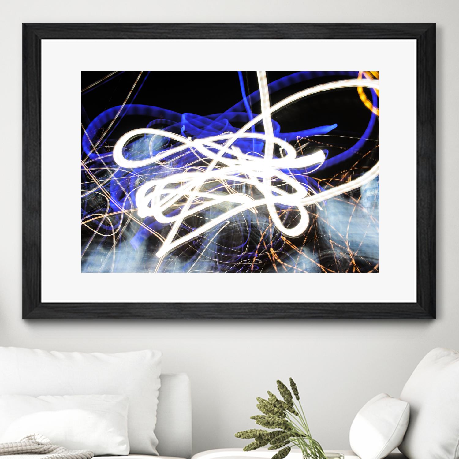 A Light Trails IV by Norm Stelfox on GIANT ART - black abstract