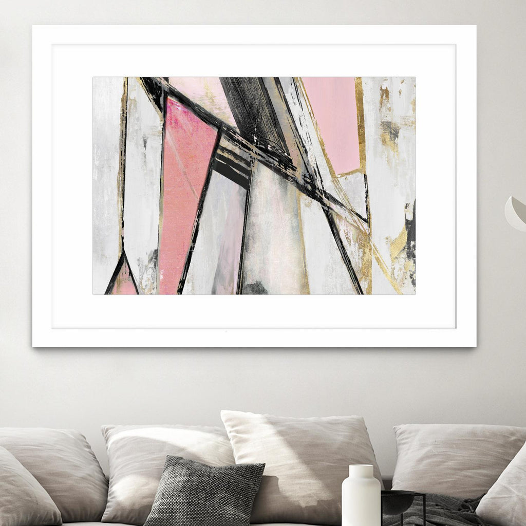 Warm Geometric I Blush Version by PI Studio on GIANT ART - pink abstract