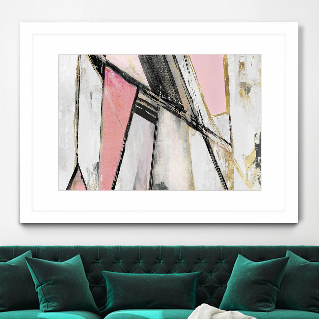 Warm Geometric I Blush Version by PI Studio on GIANT ART - pink abstract