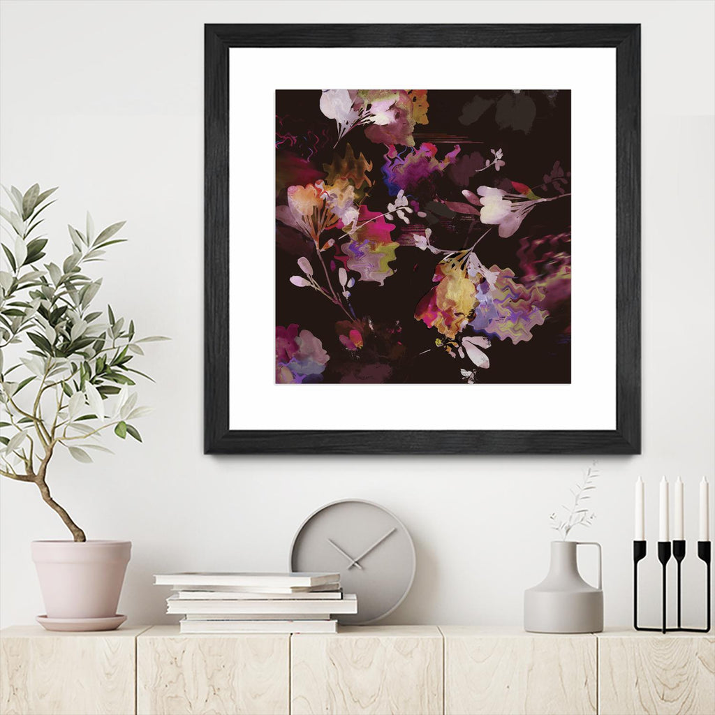 Glitchy Floral III by PI Studio on GIANT ART - pink abstract