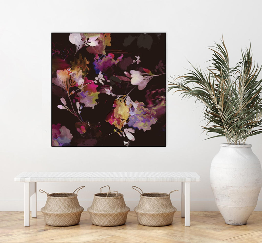 Glitchy Floral III by PI Studio on GIANT ART - pink abstract