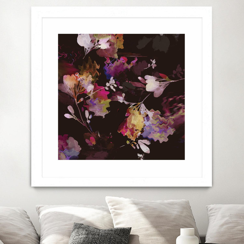 Glitchy Floral III by PI Studio on GIANT ART - pink abstract