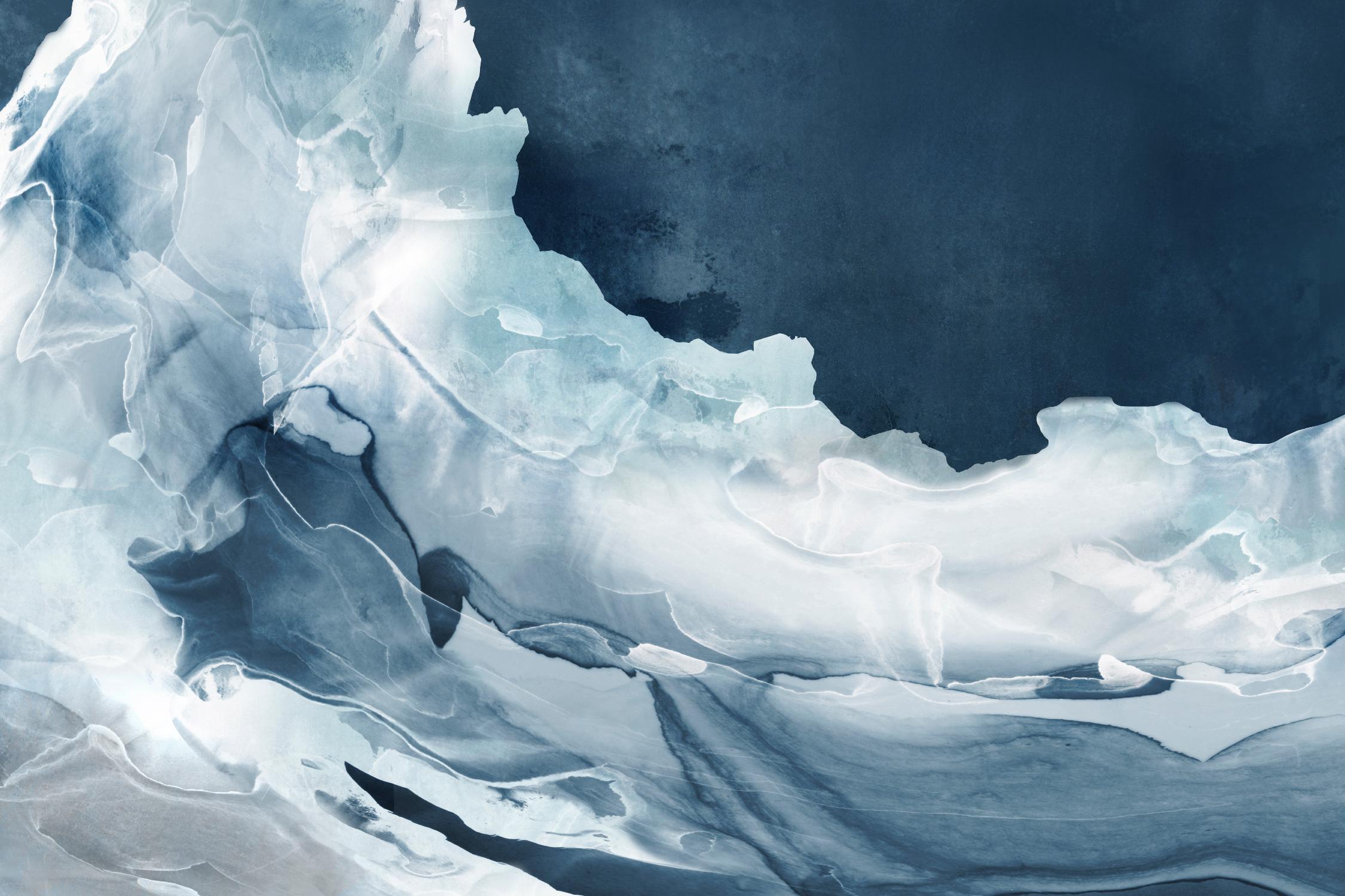 Wave of Blue Ice by PI Studio on GIANT ART - abstract