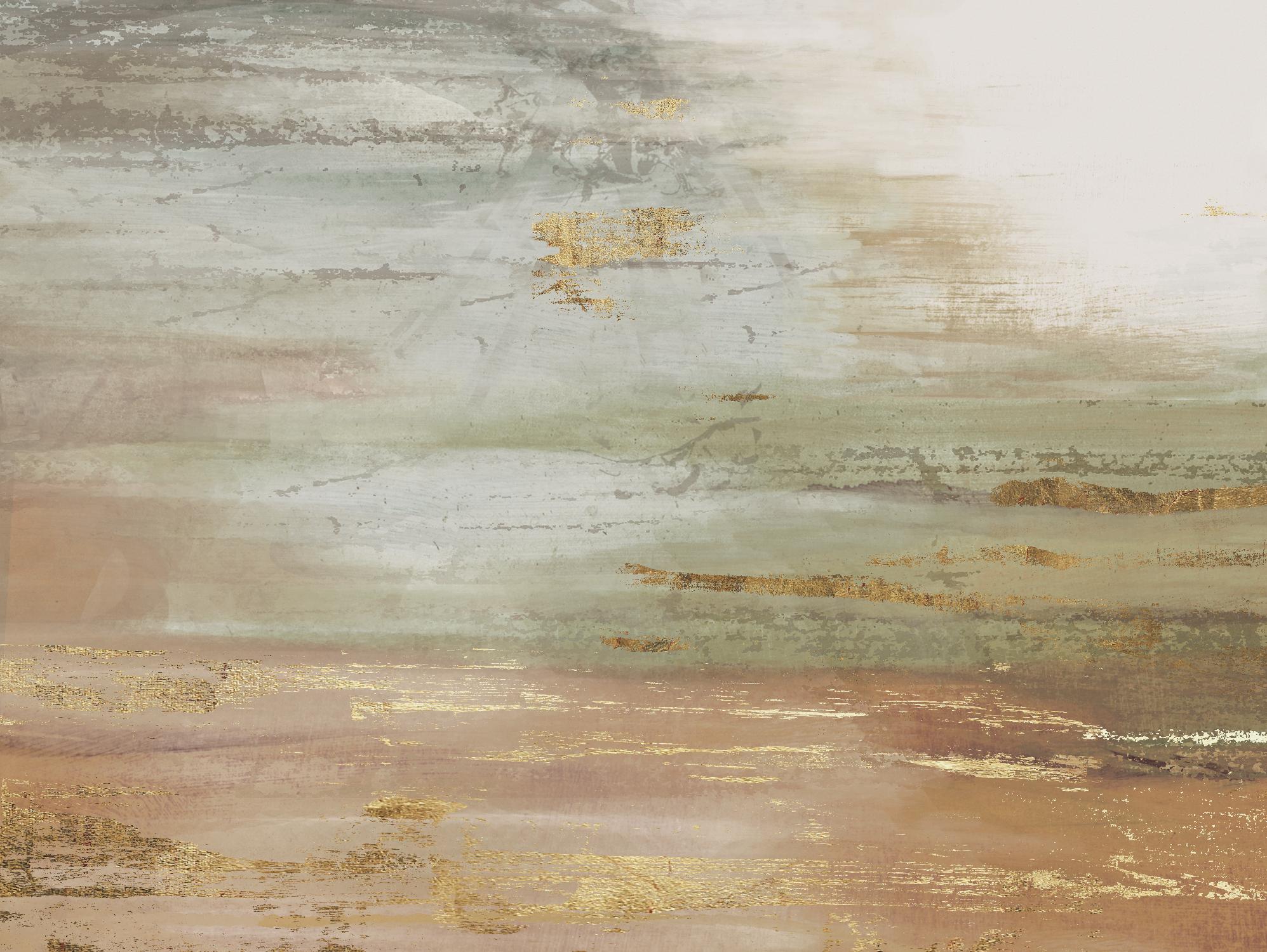 Gold & Blush Coast by PI Studio on GIANT ART - green abstract