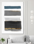 Stacked Stripes II by PI  Studio on GIANT ART - gold shapes