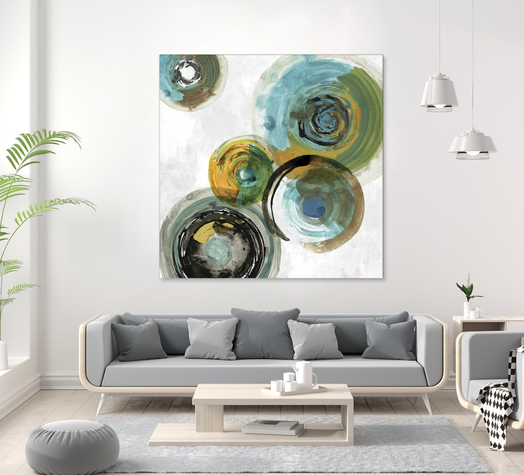 Spirals III by Tom Reeves on GIANT ART - yellow abstract