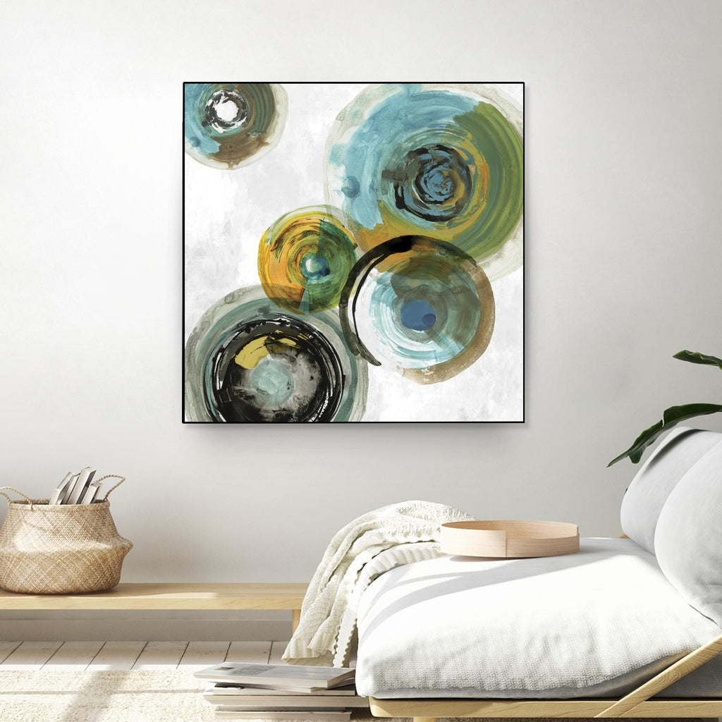 Spirals III by Tom Reeves on GIANT ART - yellow abstract