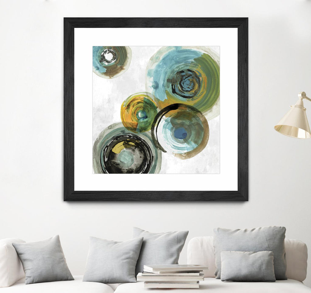 Spirals III by Tom Reeves on GIANT ART - yellow abstract