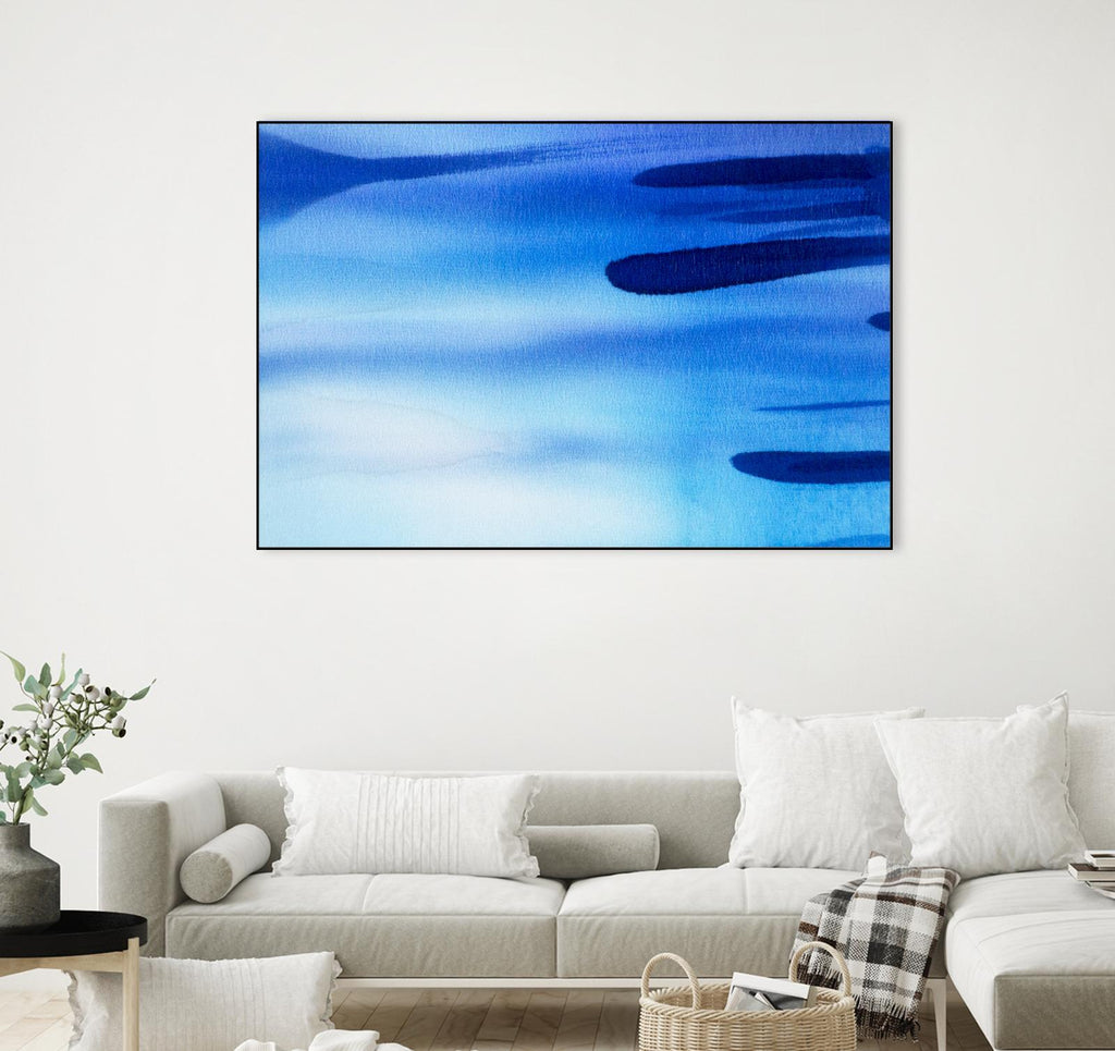 In the Fog by Ritika Ghandi on GIANT ART - blue abstract