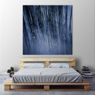 Lily Pond Blue III by Rebecca Cozart on GIANT ART - black photo art