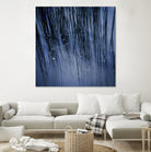Lily Pond Blue III by Rebecca Cozart on GIANT ART - black photo art