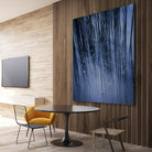 Lily Pond Blue III by Rebecca Cozart on GIANT ART - black photo art