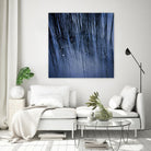 Lily Pond Blue III by Rebecca Cozart on GIANT ART - black photo art