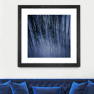 Lily Pond Blue III by Rebecca Cozart on GIANT ART - black photo art