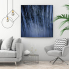 Lily Pond Blue III by Rebecca Cozart on GIANT ART - black photo art