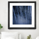 Lily Pond Blue III by Rebecca Cozart on GIANT ART - black photo art