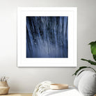 Lily Pond Blue III by Rebecca Cozart on GIANT ART - black photo art