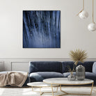Lily Pond Blue III by Rebecca Cozart on GIANT ART - black photo art