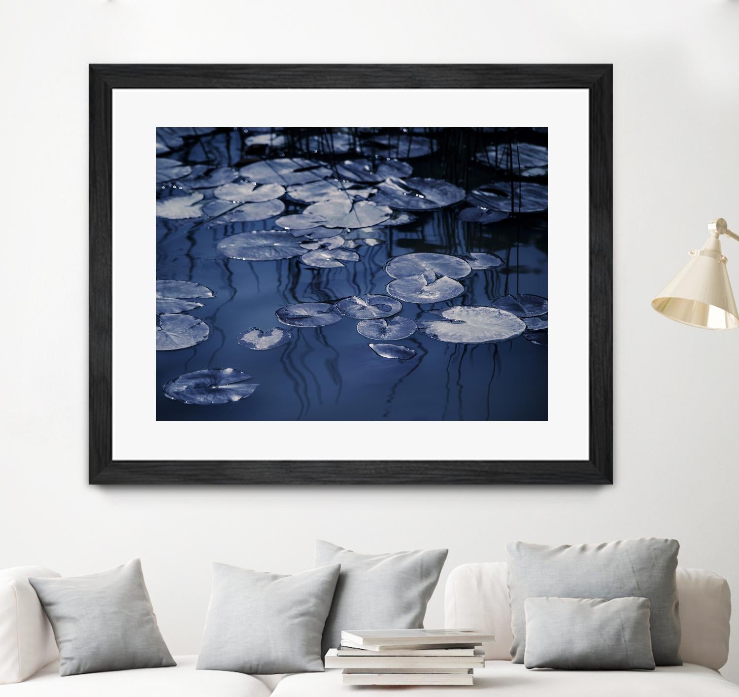 Lili Pond Blue VII by Marc Schacter on GIANT ART - grey photo art