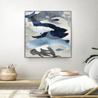 Whale Watching II by Edward Selkirk on GIANT ART - beige nautical
