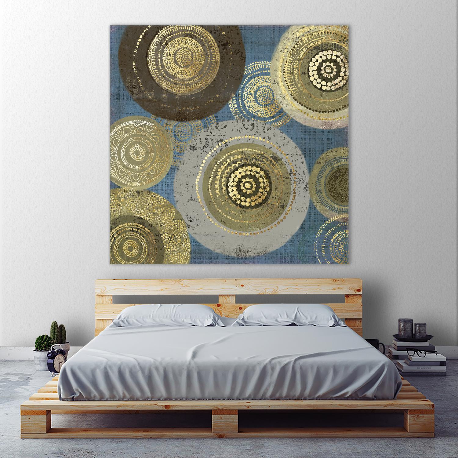 Aboriginal Dot II by Aimee Wilson on GIANT ART - gold abstract