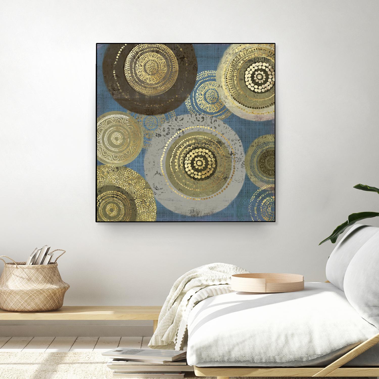 Aboriginal Dot II by Aimee Wilson on GIANT ART - gold abstract