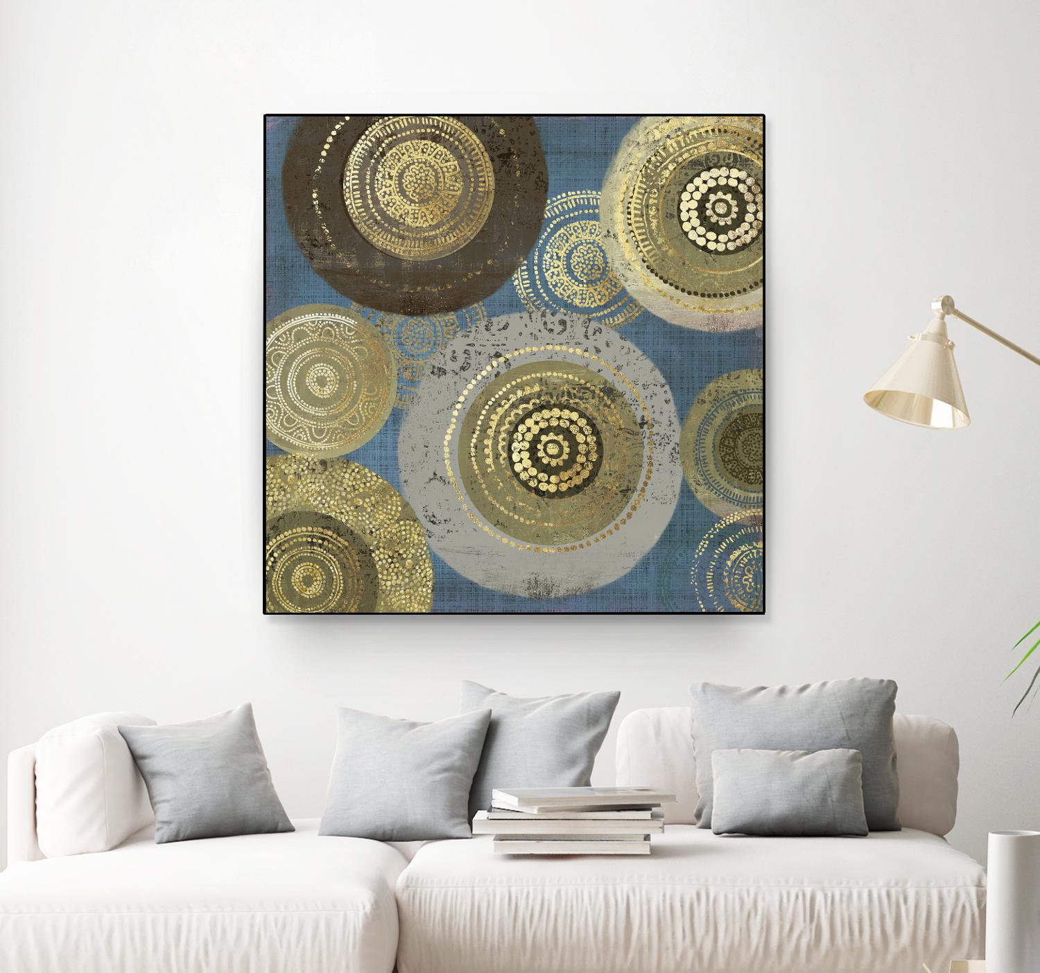 Aboriginal Dot II by Aimee Wilson on GIANT ART - gold abstract