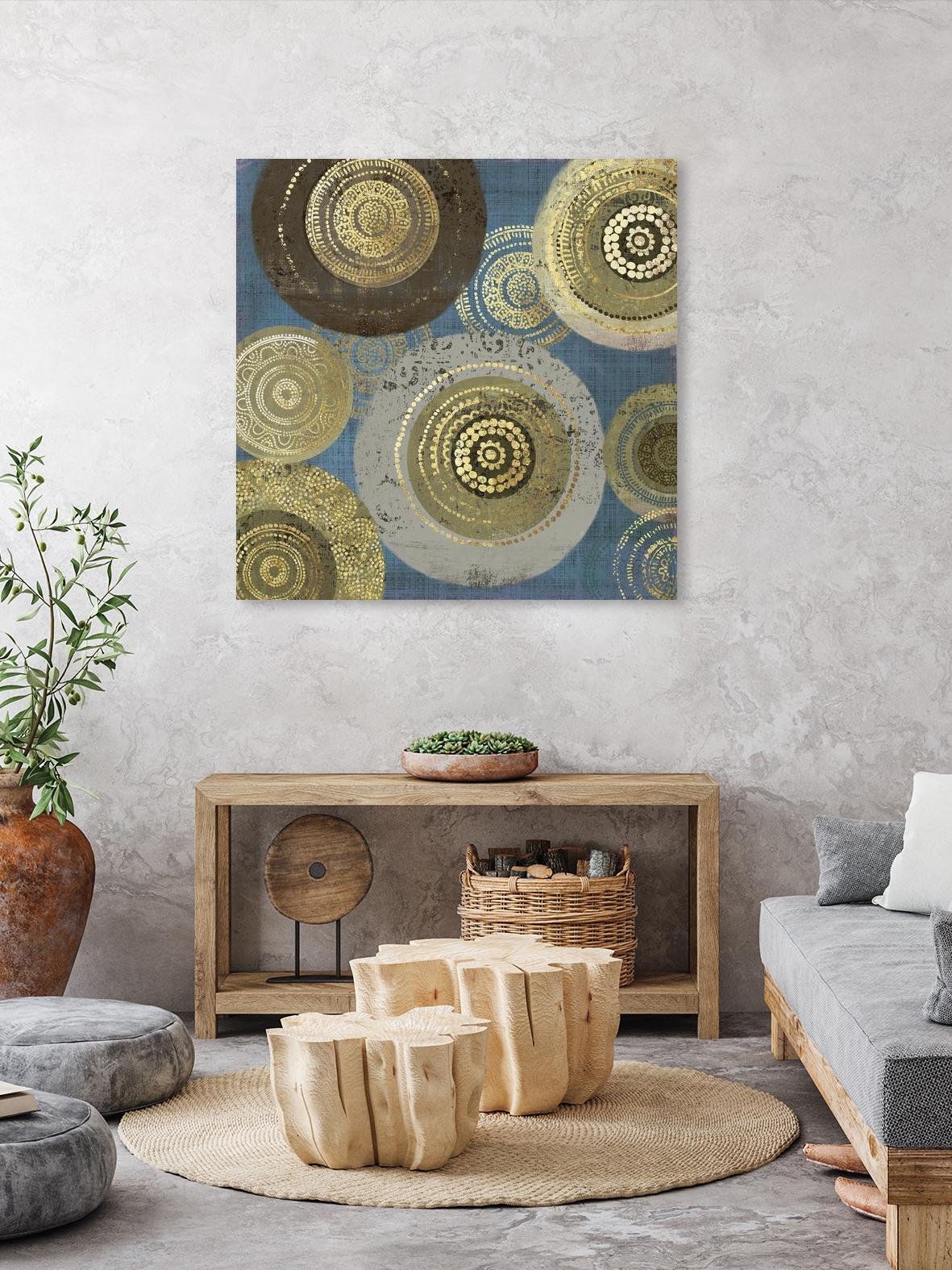 Aboriginal Dot II by Aimee Wilson on GIANT ART - gold abstract