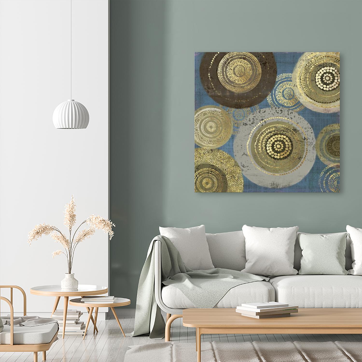 Aboriginal Dot II by Aimee Wilson on GIANT ART - gold abstract