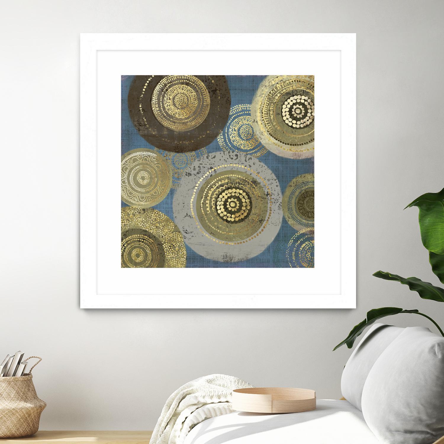 Aboriginal Dot II by Aimee Wilson on GIANT ART - gold abstract