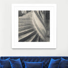 Descending I by YK Studios 1X on GIANT ART - gray architectural stair