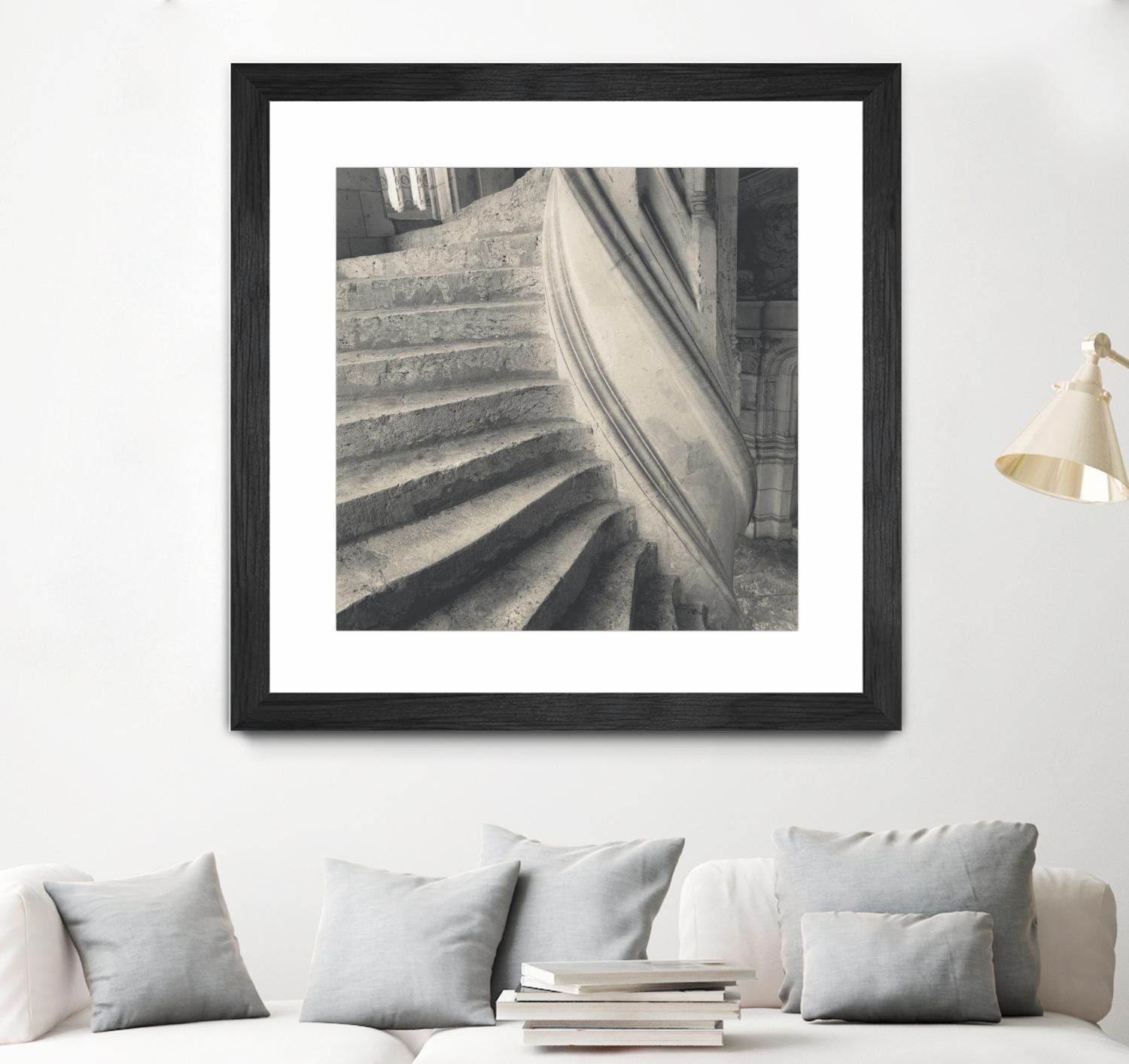 Descending I by YK Studios 1X on GIANT ART - gray architectural stair