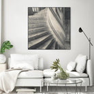 Descending I by YK Studios 1X on GIANT ART - gray architectural stair