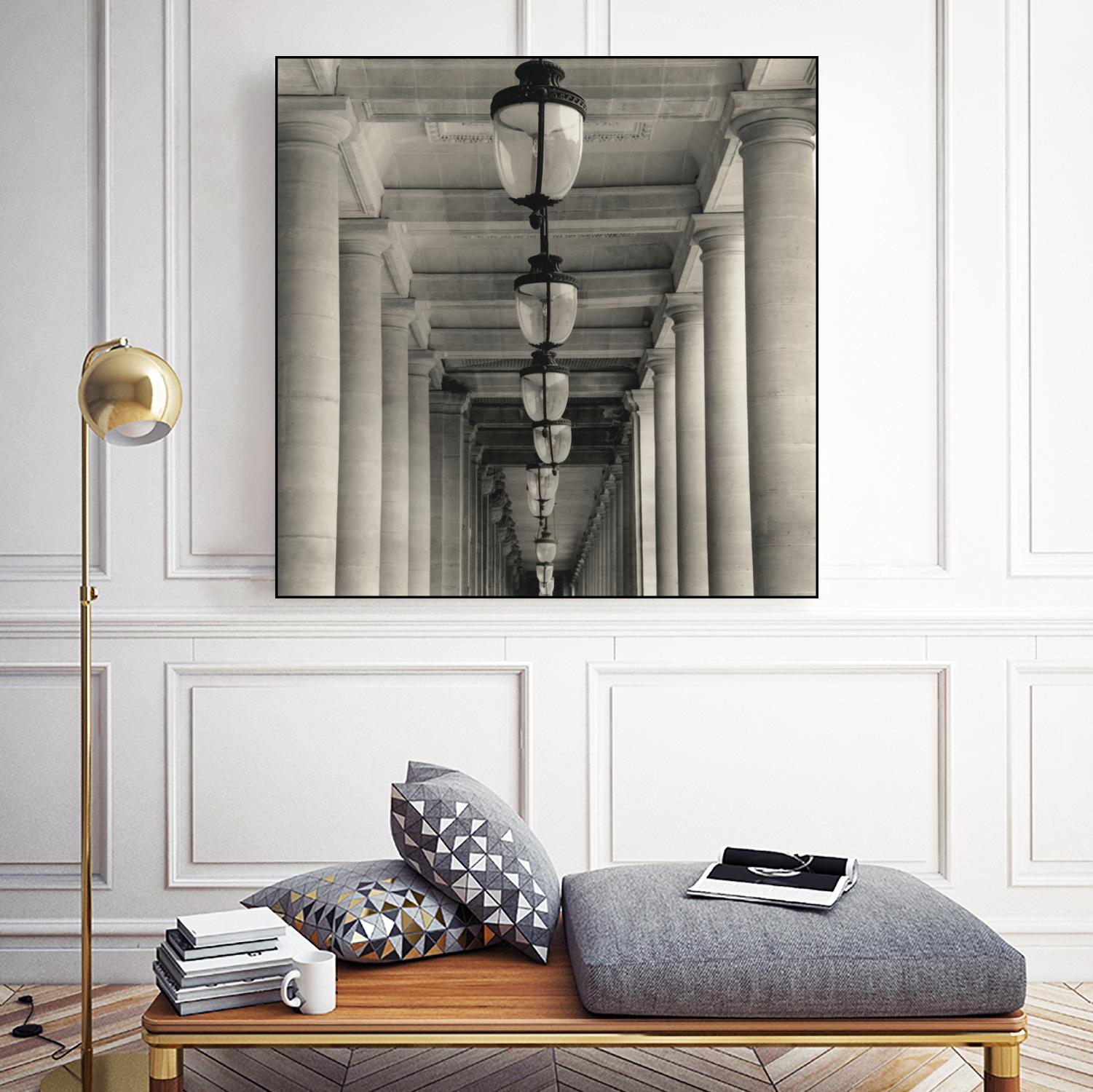 Corridor I by YK Studio on GIANT ART - black architectural perspective