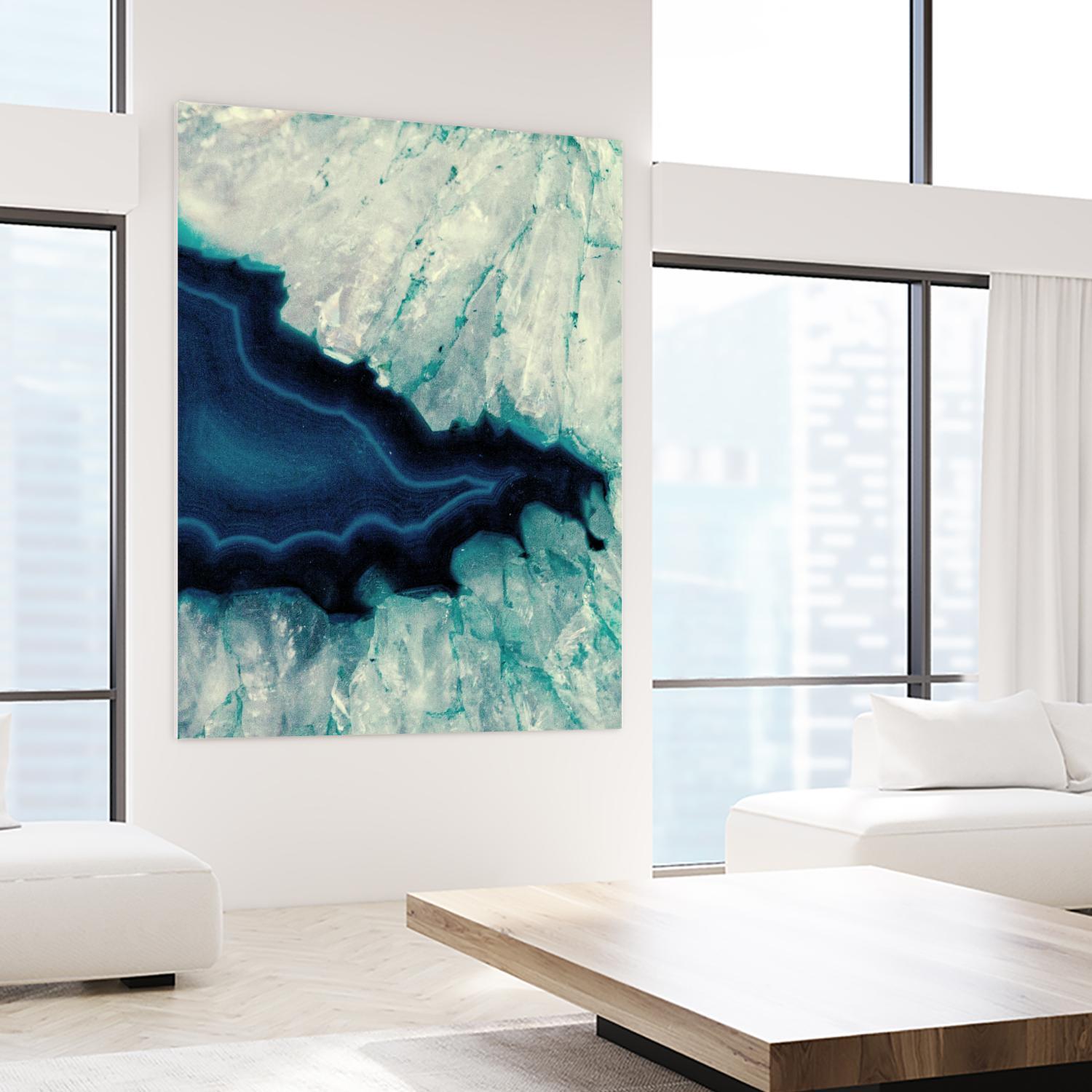 Up Close Blue Mineral II by Susan Bryant on GIANT ART - abstract 