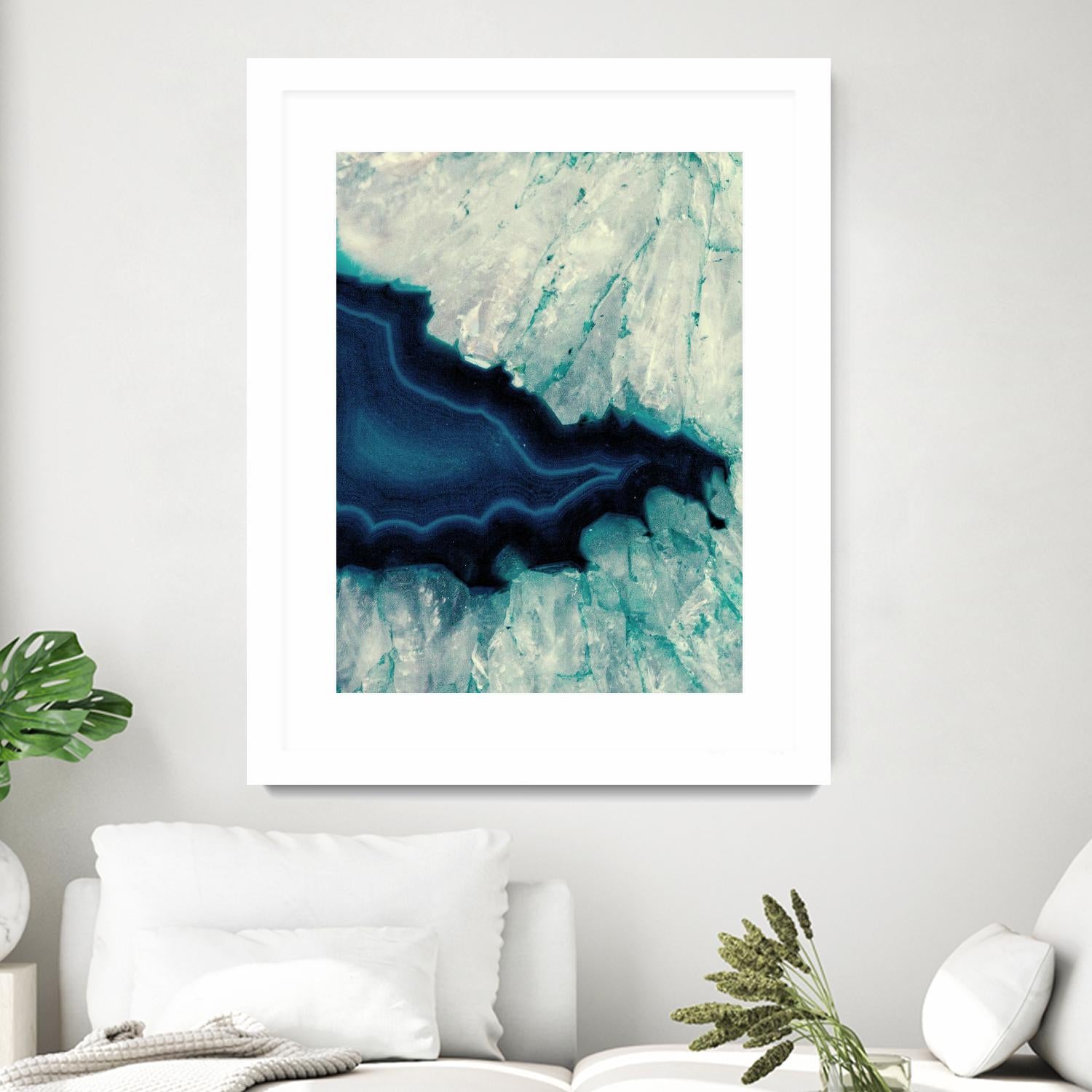 Up Close Blue Mineral II by Susan Bryant on GIANT ART - abstract 