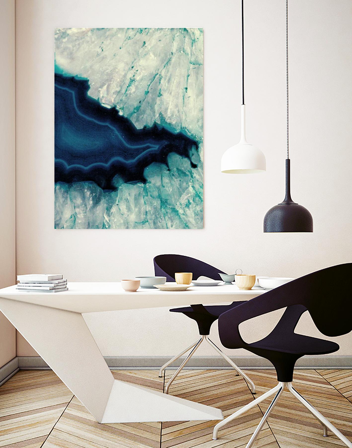 Up Close Blue Mineral II by Susan Bryant on GIANT ART - abstract 