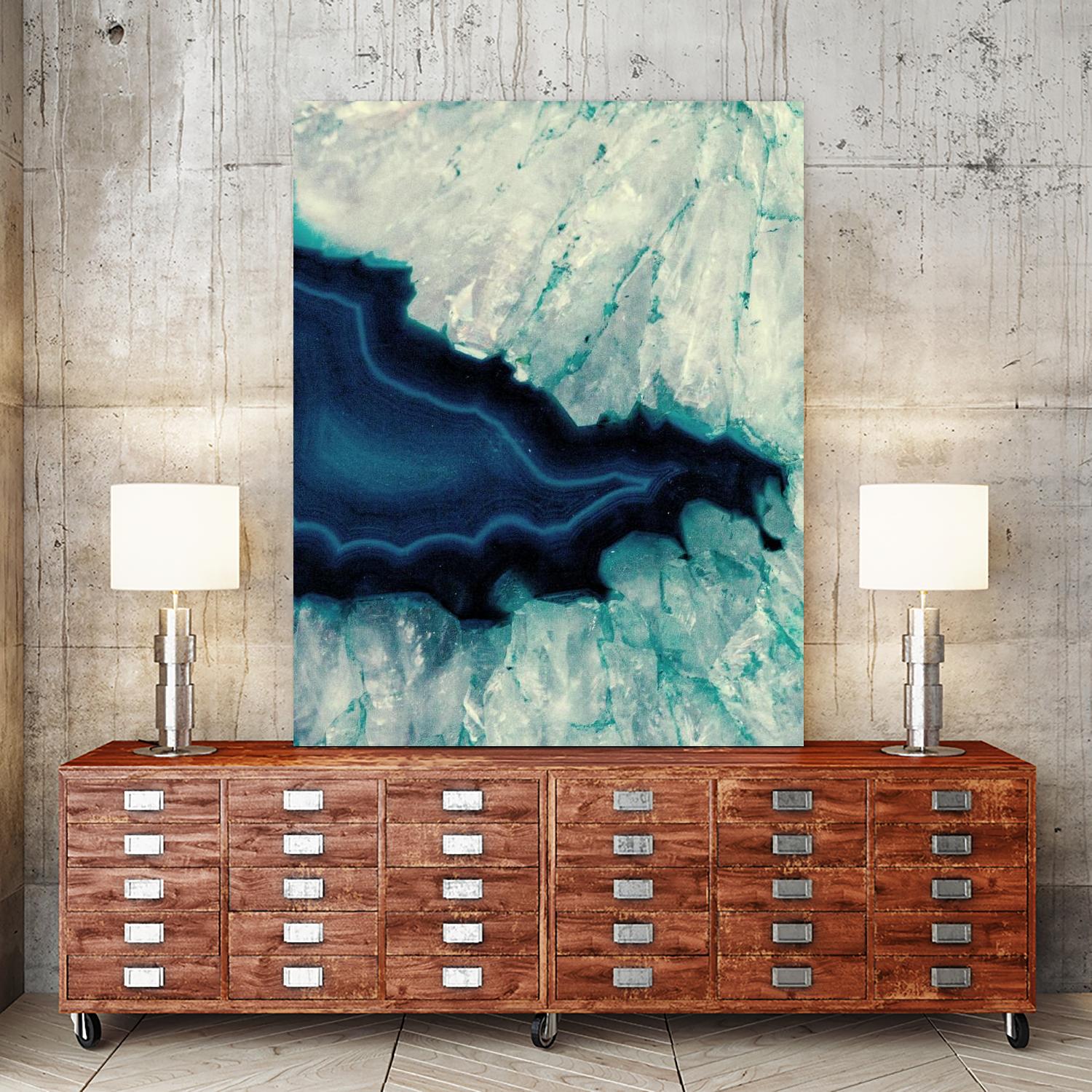 Up Close Blue Mineral II by Susan Bryant on GIANT ART - abstract 